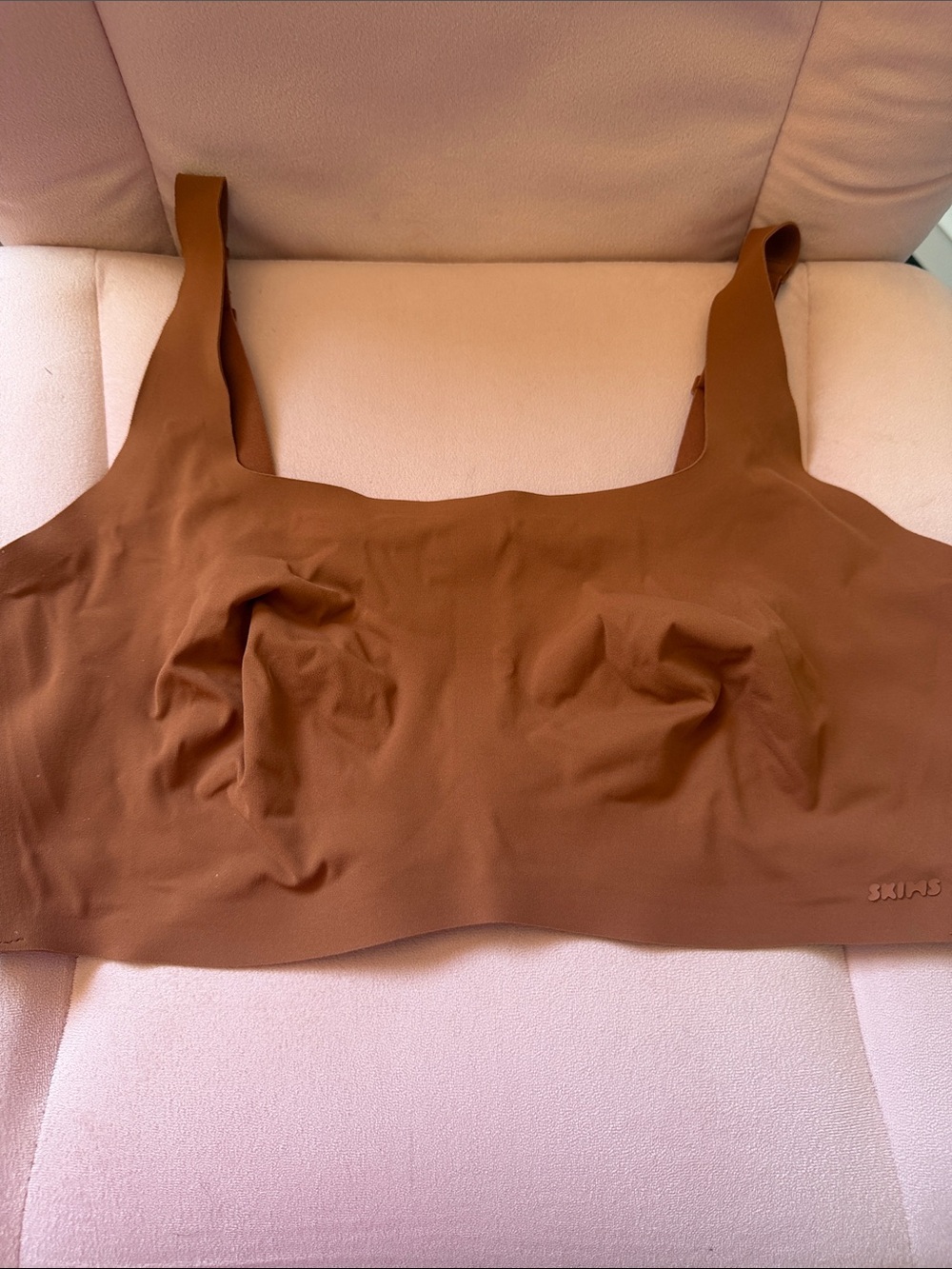 SKIMS Comfort Stretch Brown Scoop Neck bralette